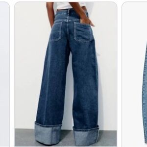Zara Relaxed High Waisted Jeans ZW Collection